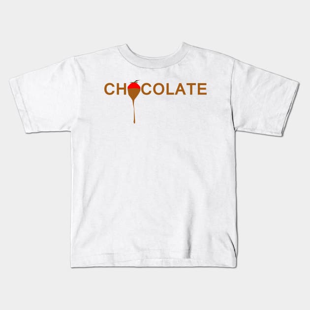 Chocolate and Strawberry Kids T-Shirt by Artstastic